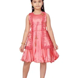 BAESD Girls Accordion Pleats Silk Fit & Flare Dress-picture-31