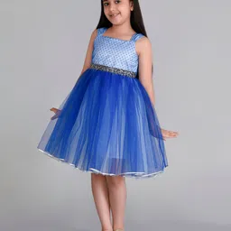 Toy Balloon kids Girls Embellished Shoulder Straps Net Fit & Flare Dress-picture-39
