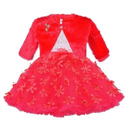 Wish Karo Girls Embellished Net Fit & Flare Dress With Jacket-picture-54