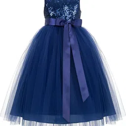 TILISM Girls Embellished Round Neck Sleeveless Net Fit & Flare Dress-image-19