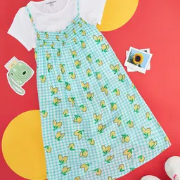 Pantaloons Junior Girls Printed Fit & Flare Dress-25