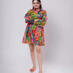 MASU LIVING Floral Print Fit & Flare Dress-picture-26