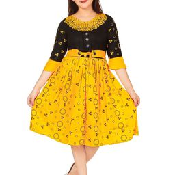 BAESD Floral Printed Fit & Flare Opaque Casual Dress-image-39
