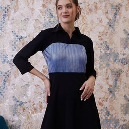 Athena Shirt Collar A-Line Party Mini Dress-image-73