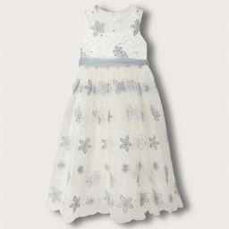 Blue Giraffe Girls Floral Embroidered Embellished & Belted Gown-image-74