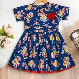 Bella Moda Floral Print Fit & Flare Dress-image-77
