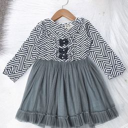 Bella Moda Girls Printed Fit & Flare Dress-picture-41