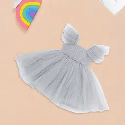 MeeMee Flutter Sleeve Applique Fit & Flare Dress-picture-48