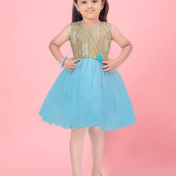 BAESD Girls Embellished Net Fit & Flare Dress-image-74