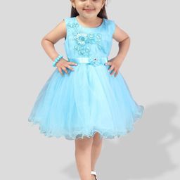 BAESD Girls Embroidered Net Fit & Flare Tulle Dress-image-2