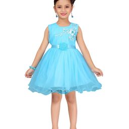 BAESD Floral Embroidered Net Fit & Flare Dress-picture-4