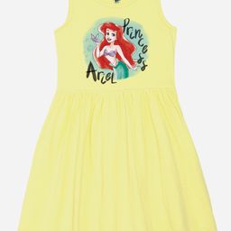 YK Disney Girls Printed Cotton Fit & Flare Dress-26