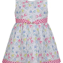 Wish Karo Girls Print Satin A-Line Dress-picture-33