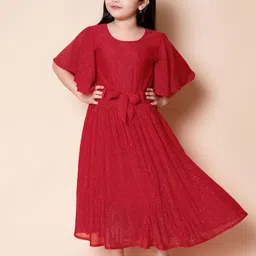 BAESD Girls Flared Sleeves Maxi Dress-40