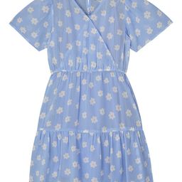 Budding Bees Girls Floral Printed Georgette A-Line Dress-image-89