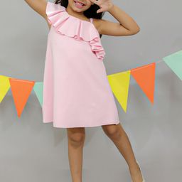 KidsDew Girls Ruffled Scuba A-Line Dress-25