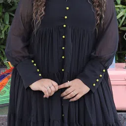Swadeshi Shringaar Plus Size Georgette A-Line Maxi Dress image 2