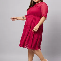 Antheaa Curve Plus Size Knee Length A-Line Dress image 4