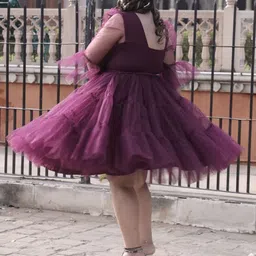 Swadeshi Shringaar Square Neck Tiered Net Fit & Flare Dress image 4