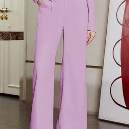 KOTTY Basics Women Relaxed Straight Leg Straight Fit High-Rise Easy Wash Trousers-image-60
