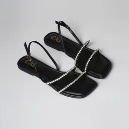 CAI Embellished Open Toe Flats-picture-31