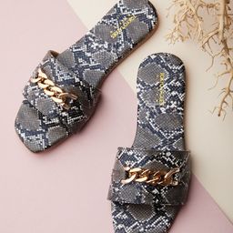 Tokyo Talkies Women Black Printed Open Toe Flats-image-6