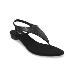 Mochi Textured Open Toe Flats With Backstrap-8
