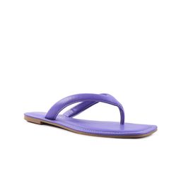 London Rag Women rple Embellished T-Strap Flats-image-56