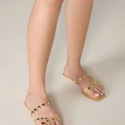 20Dresses Embellished Open Toe Flats-image-28