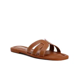 London Rag No Back Strap Open Toe Flats-image-82