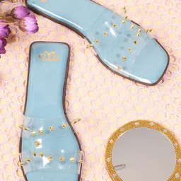THE WHITE POLE  Embellished Open Toe Flats-47