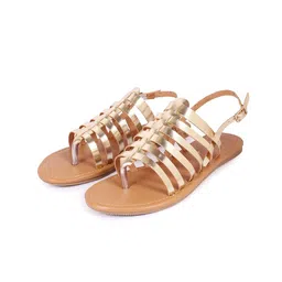 WZAYA Open Toe Flat With Backstrap-2