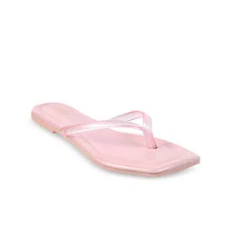 Metro Women Pink T-Strap Flats-image-66