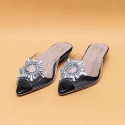 Fancy Nancy Women  Open Toe Flats with Western - Embellished-image-59