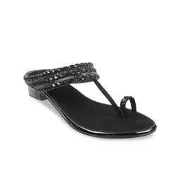 Metro Women Embellished Ethnic One Toe Flats-image-15