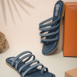 The Roadster Lifestyle Co. Grey Strappy One Toe Flats-image-14