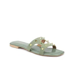 Inc 5 Embellished Open Toe Flats image 5