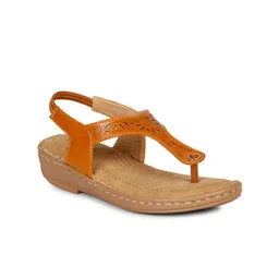 Denill Textured Open Toe Flats With Backstrap image 2