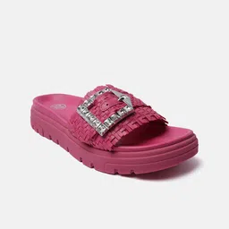 BAGATT Dalia Evo Textured Buckle Detailed Flatform Heels-50