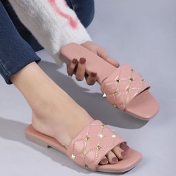 Gibelle Embellished Open Toe Flats-32