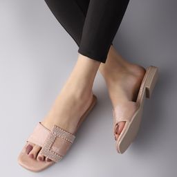 Gibelle Women Embellished Open Toe Flats-50