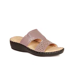Denill Textured Open Toe Flats With Laser Cuts image 2