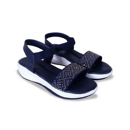 Ravis Embellished Open Toe Flats With Backstrap image 2