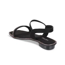 Metro Embellished Open Toe Flats With Backstrap image 3