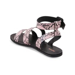 Mochi Printed Open Toe Flats With Ankle Loop image 4
