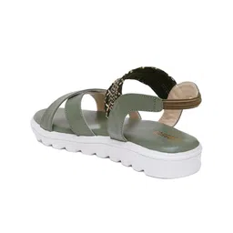 FABBHUE Open Toe Flats With Backstrap image 4