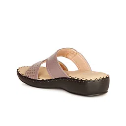 Denill Textured Open Toe Flats With Laser Cuts image 5