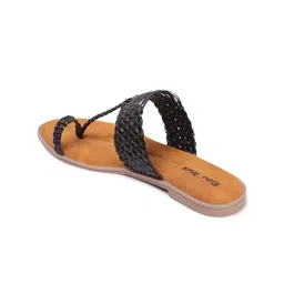 Retro Walk Textured Open Toe Flats image 2