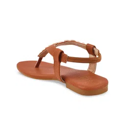 JM Looks Embellished Open Toe Flats With Backstrap image 3