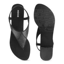 Mochi Textured Open Toe Flats With Backstrap image 3